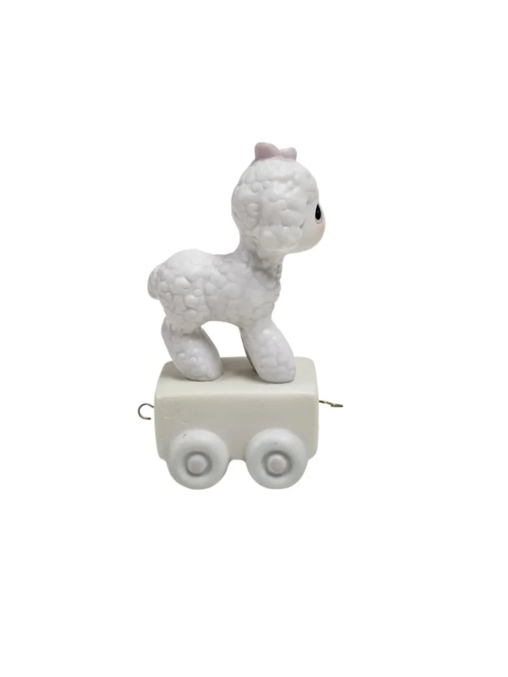 80s - 90s Precious Moments LAMB 1st birthday series train hand-painted figurine